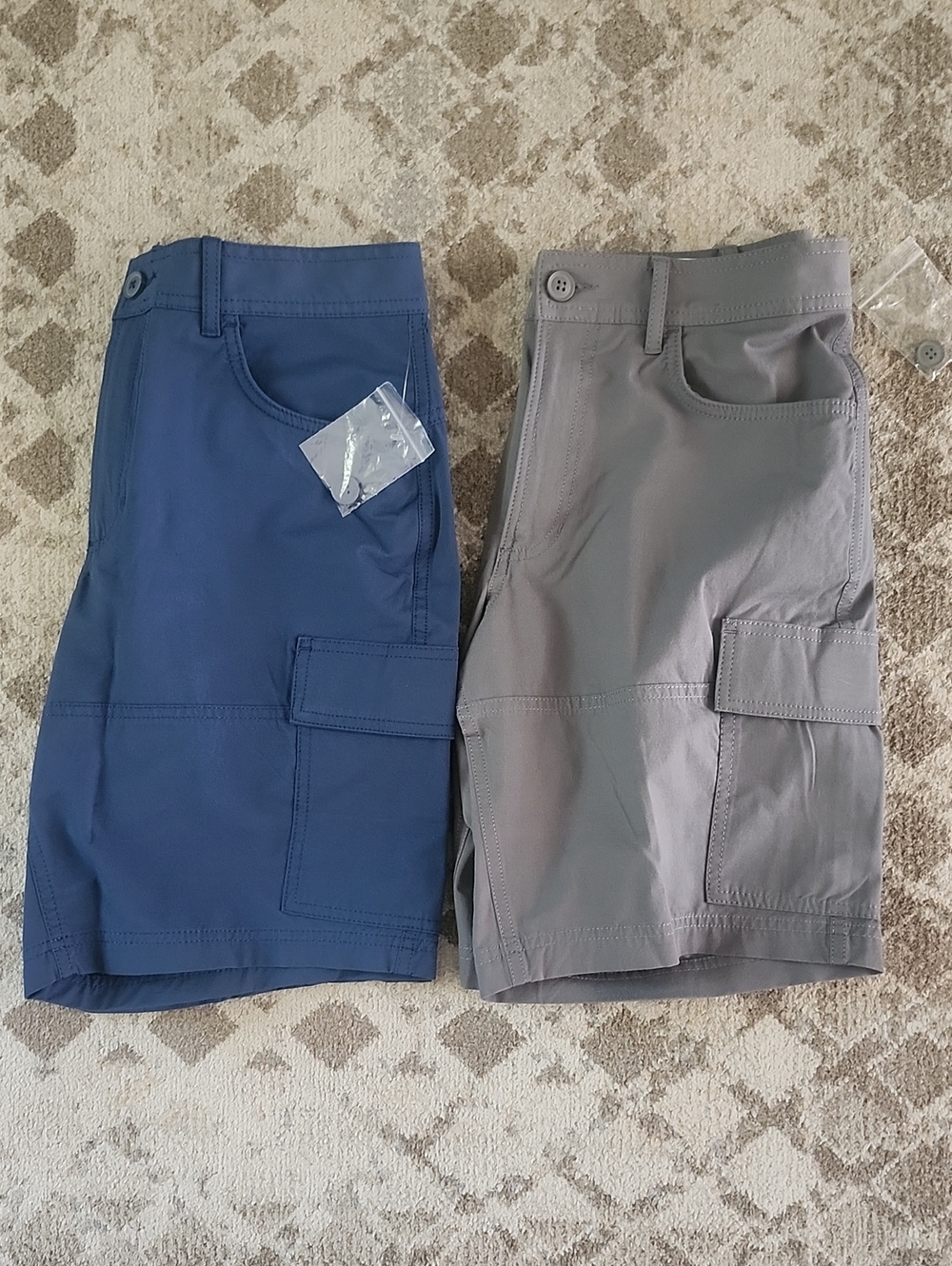 Sonoma Men's Cargo Shorts - Blue and Gray Size:29